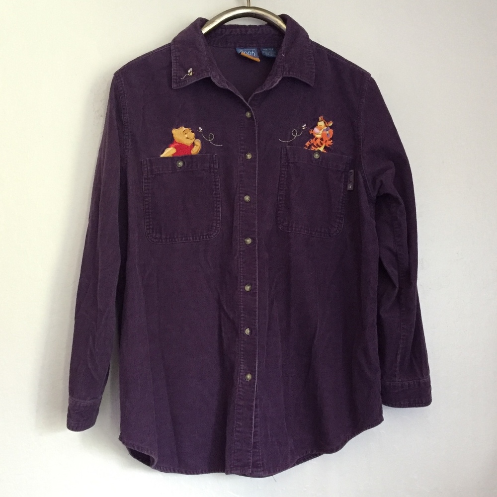 Vintage 90s Winnie the Pooh Corduroy Botton Down